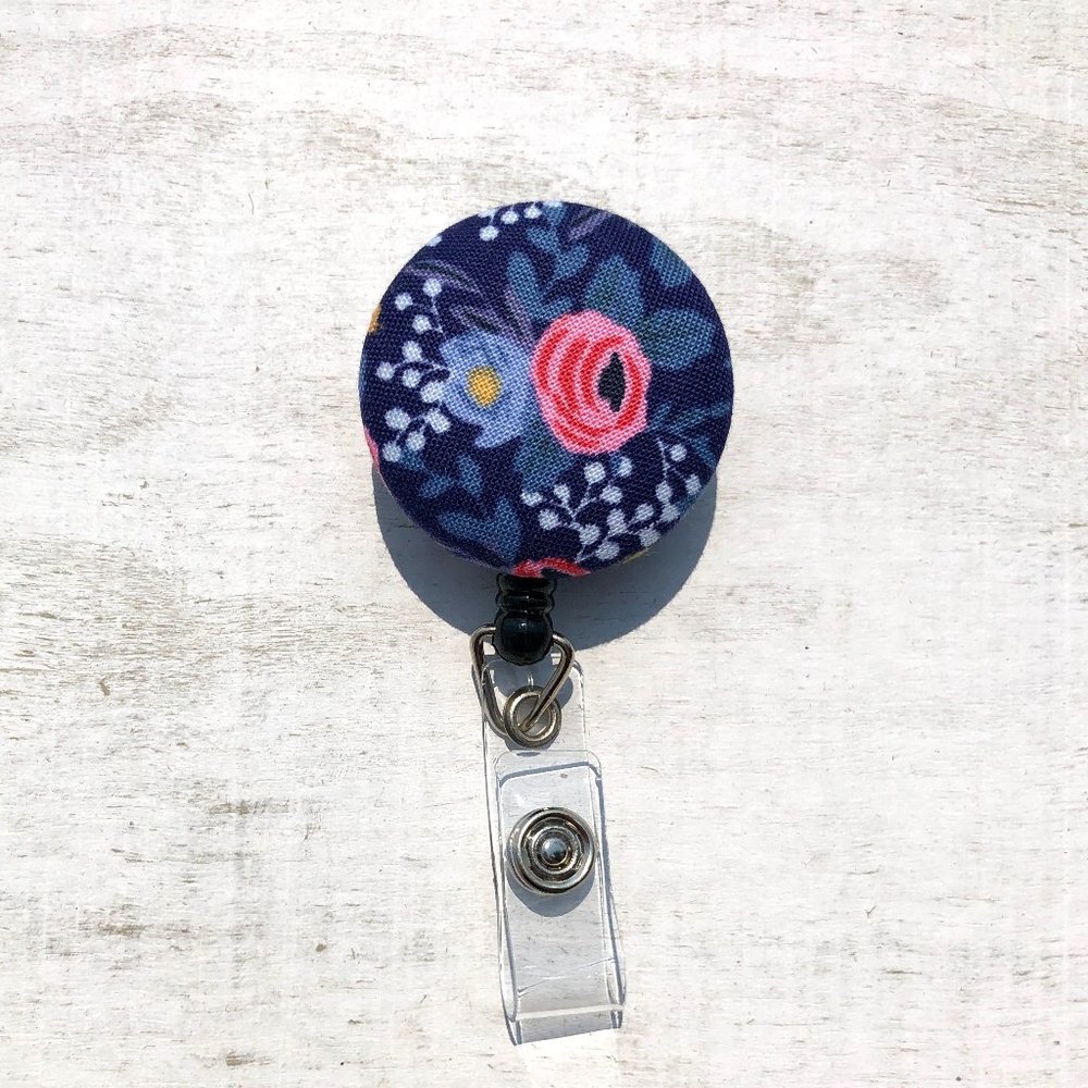 Rifle Paper Co. Retractable Floral Badge Reel